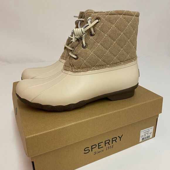 Sperry Saltwater Wool Quilted Waterproof Boots - Picture 1 of 8